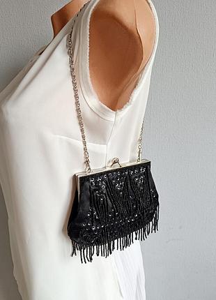 Маленька сумочка, ридікюль з бісером та паетками.