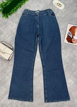 Стильные синие джинсы модели bootcut с высокой посадкой от george