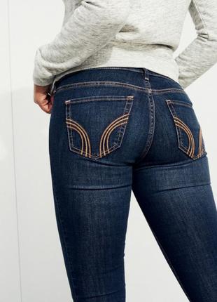 Джинсы hollister super skinny темно-синие р.w25 l31