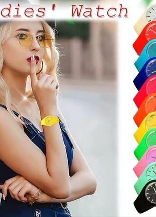 Кварцовий годинник geneva з силіконовим ремінцем jelly