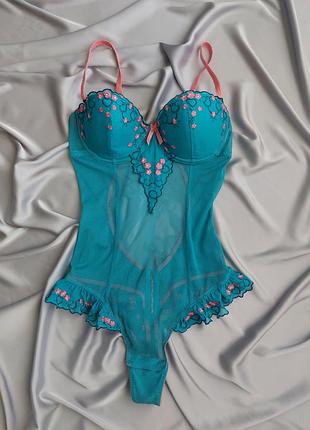 Шикарное сексуальное брендовое боди xs-s 🩵🩷
