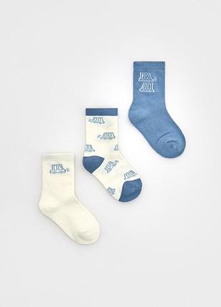 22-24/25-27 нові неймовірні фірмові високі шкарпетки принтом машини 3 пари reserved