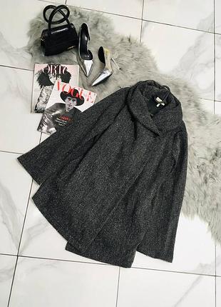 Пальто оригінал вовна та шкіра італія emporio armani