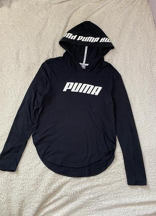 Puma кофта лонгслив женская с капюшоном р s