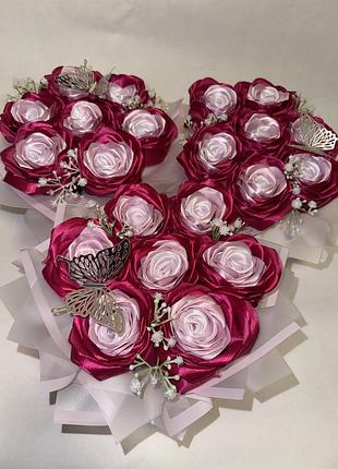 Букет из атласных роз2 фото