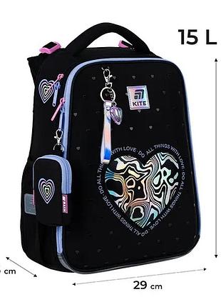 Рюкзак kite education каркасний k25-531m-2 love is