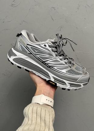 Женские кроссовки hoka one one u mafate speed 2 grey v / smb