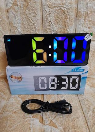 Годинник електроний настільний з датою та термометром. led годинник з великими цифрами.2 фото
