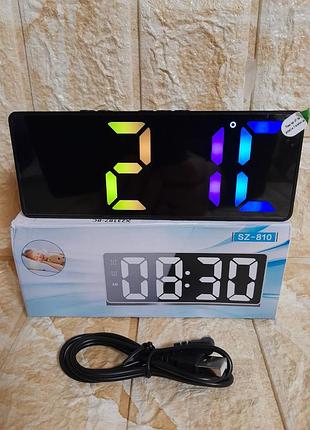 Годинник електроний настільний з датою та термометром. led годинник з великими цифрами.3 фото