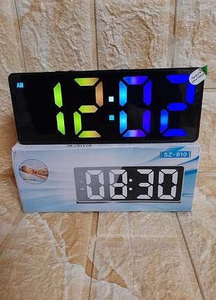 Годинник електроний настільний з датою та термометром. led годинник з великими цифрами.4 фото