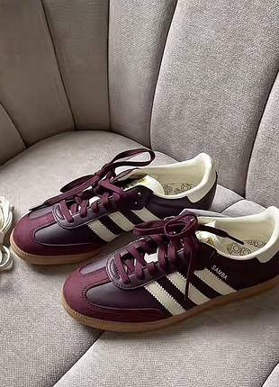 Женские кроссовки adidas samba og maroon