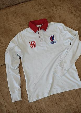 Регбійка лонгслів поло з довгим рукавом збірної англії чемпіонат світу 2023 франція розмір s світшот