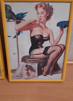 Винтажная картина в стиле pin up.