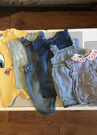 Набор летних вещей песочник ромпер