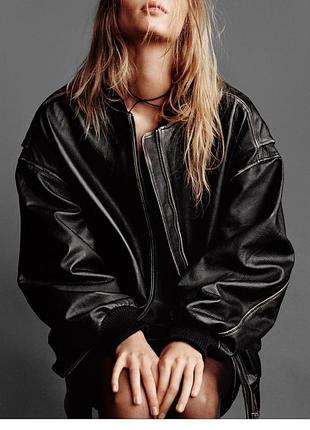 Куртка кожаная zara