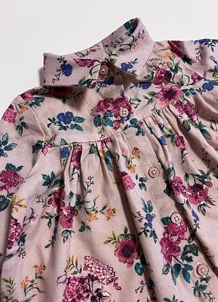 Платье рубашка в цветочный принт