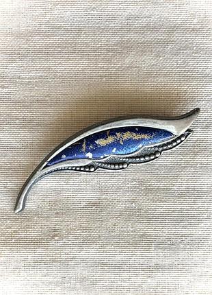 Японська брошка ваші вінтаж синій