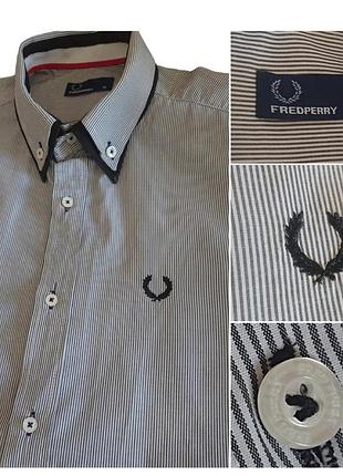 Брендова бавовняна чоловіча сорочка fred perry оригінал