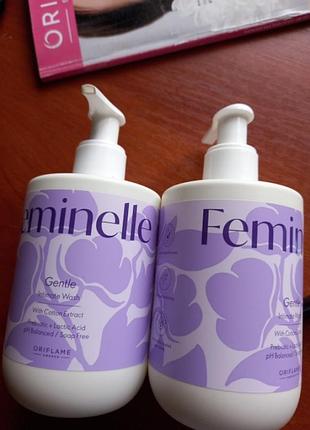 М'який гель для інтимної гігієни feminelle з екстрактом бавовни