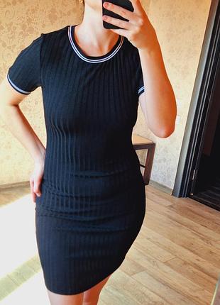 Платье,тонкий рубчик,размер с