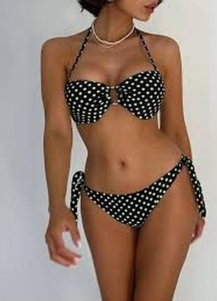 Верх від купальника роздільного бюст чашка 70 з d 32 с d чорний на кісточках