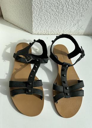 Шкіряні босоніжки soft grey