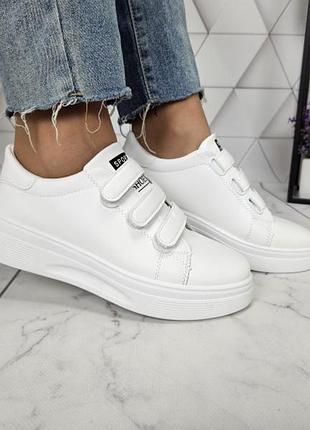 Кеды кроссовки на липучках на высокой платформе легкие распродаж