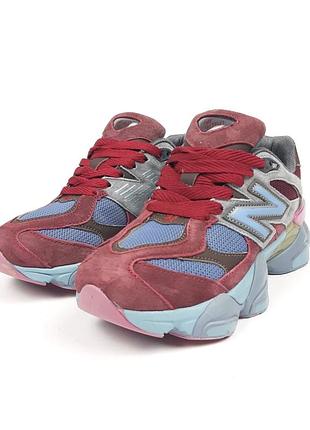 👟 жіночі кросівки new balance 9060 бордові з блакитним 👟