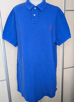 Синя футболка поло polo ralph lauren