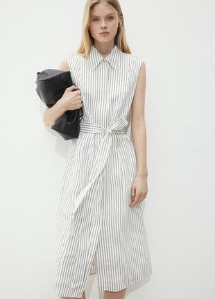 Платье - рубашка из смеси льна h&m,p. l