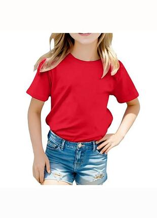 Футболка майка летняя для девочки zara красная однотонная базовая модель