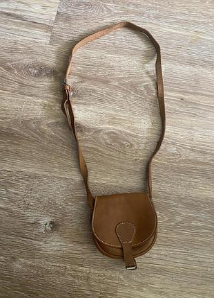 Сумочка, на плече кожина, в коричневому, від бренду: top shop