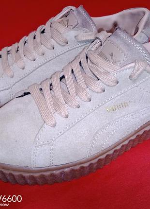 Женские -человечи,кроссовки, кеды, бренд puma, размер 39, натуральная кожа, длина стельки 25см, оригинал
