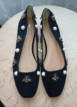 Балетки екозамша.