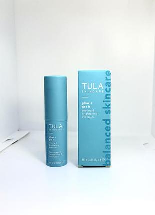 Охолоджуючий бальзам для очей tula skincare glow + get it cooling eye balm