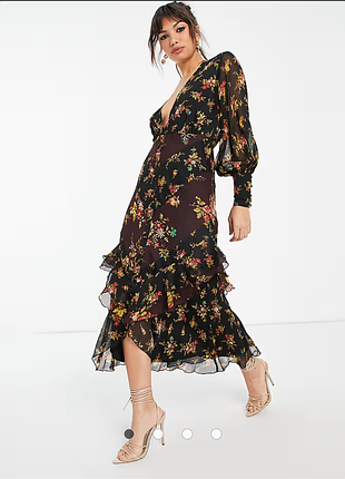 Платье asos с цветочным принтом