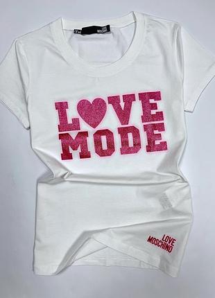 Футболка белая love moschino оригинал