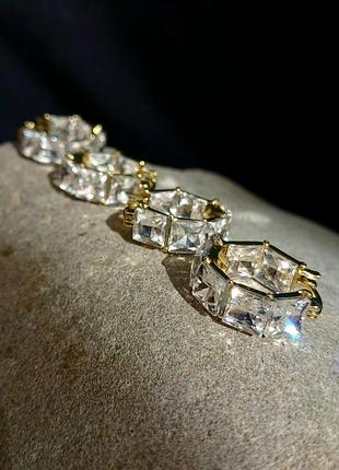 Сережки з цирконами