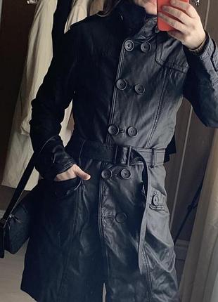 Кожаный тренч