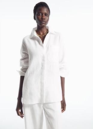 Льняная рубашка h&m