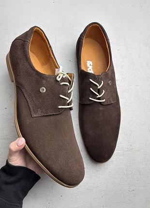 Броги туфли замшевые мужские
