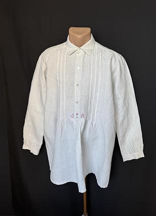 Винтаж белая рубашка рубаха сорочка с длинным рукавом ретро баварская народная традиционная октоберфест вышиванка