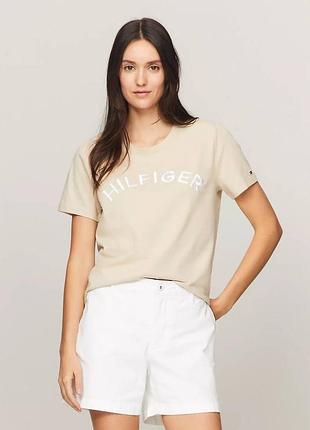 Футболка tommy hilfiger xs xxs нова бежева брендова оригінальна