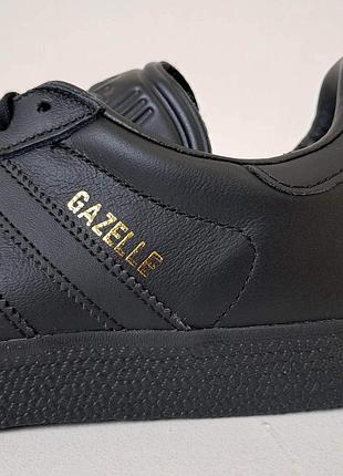 adidas gazelle silver green womens Adidas Gazelle Triple Black Leather Running Trainers BB5497 Unisex  Foot  World