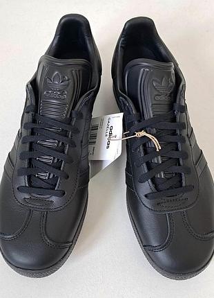 adidas gazelle silver green womens Adidas Gazelle Triple Black Leather Running Trainers BB5497 Unisex  Foot  World