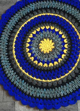 Коврик вязаный круглый д.100 см бохо стиль