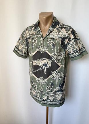 Asos-сорочка теніска принт егіпет очей ра східна тема піраміди фараони м'ятна бірюзова бавовна