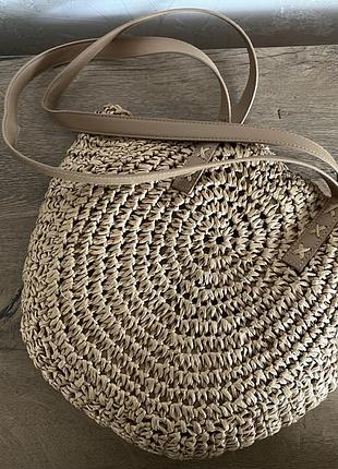 Солом’яна сумка-шопер