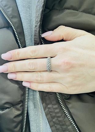 Срібне кільце з марказитами 925 проба