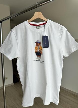 Футболка Polo Ralph Lauren PULL COL ROND TEXTURE RAYE EN COTON PIMA MAILLE TEXTURE